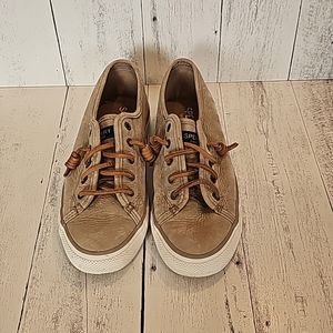 Tan Suede Sperry Boat Shoes